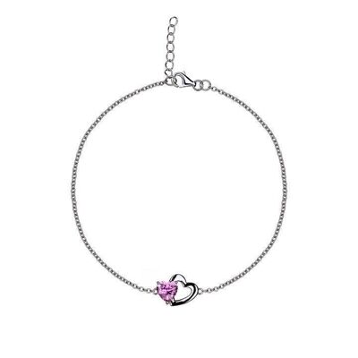 Con Amor - Corazón Rosa - Pulsera