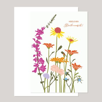 Birthday card "summer flowers"