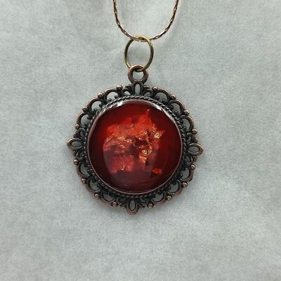 Collana vintage rosso rubino - 2