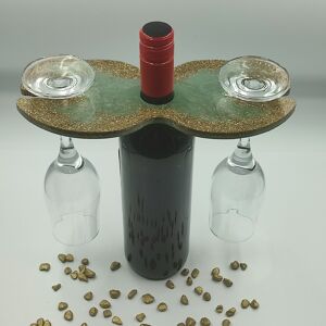 Porte-vin avec deux verres