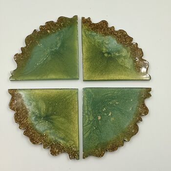 Sous-verres verts (4 pièces) 2