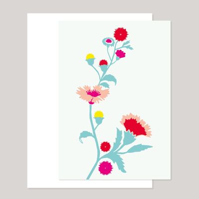Greeting card "colorful cornflowers"