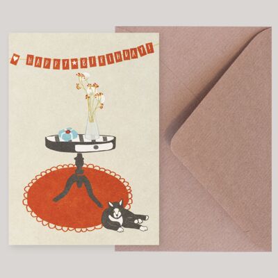 Birthday card with envelope "Kater"