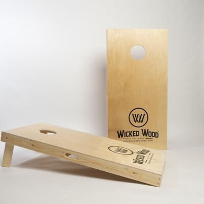 Juego Cornhole - 90x60 - Diseño de madera malvada