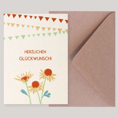 Geburtstagskarte mit Umschlag »Sags mit Blumen«