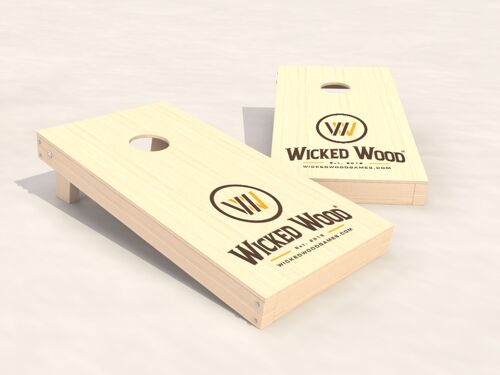 Cornhole Set - Wicked Wood Vinyl Print - 90x60cm - Transparant