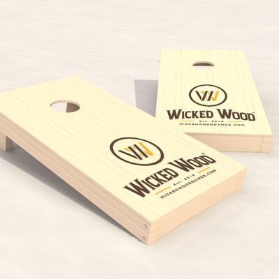 Cornhole Set - Wicked Wood Vinyl Print - 90x60cm - Transparant