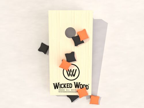 Cornhole Starting Kit - 90x60 - 1x Board / 2x4 Bags - Wicked Wood Design