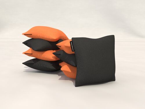 Cornhole Bags - 2x4 Bags - Black & Orange