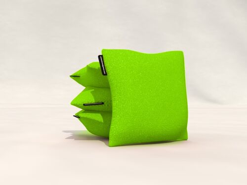 Cornhole Bags - 2x4 Bags - Green & Pink