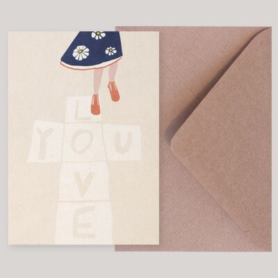 Carte avec enveloppe "Je t'aime" Pour tous ceux que tu aimes !