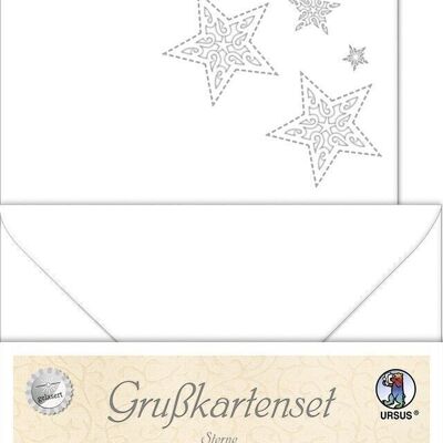Greeting cards lasered "stars", white