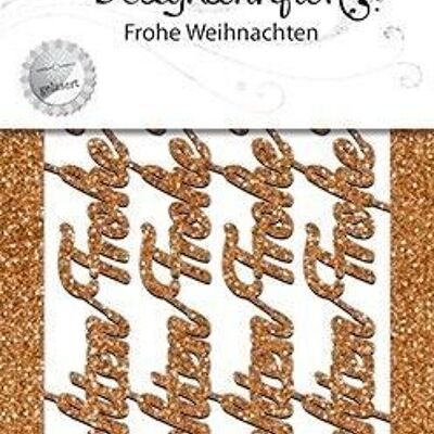 Designschriften "Frohe Weihnachten", kupfer