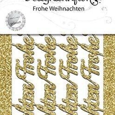 Design fonts "Merry Christmas", gold