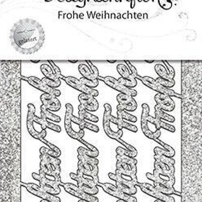 Designschriften "Frohe Weihnachten", silber