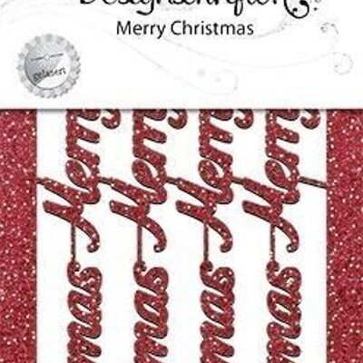 Design fonts "Merry Christmas", ruby red