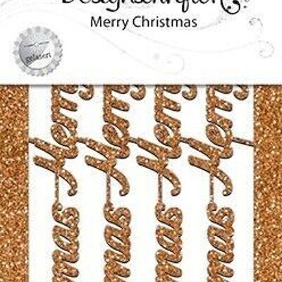 "Merry Christmas" design fonts, copper