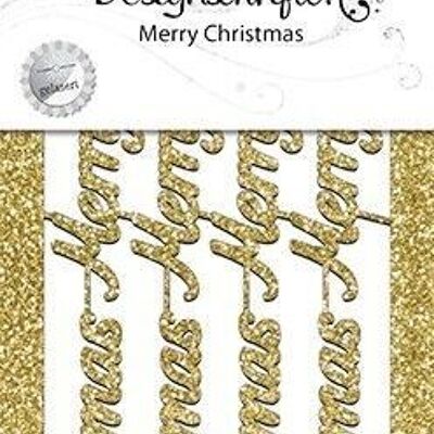 Designschriften "Merry Christmas", gold