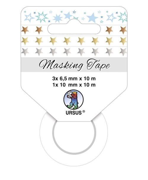 Masking Tape 4er-Set veredelt "Sterne"