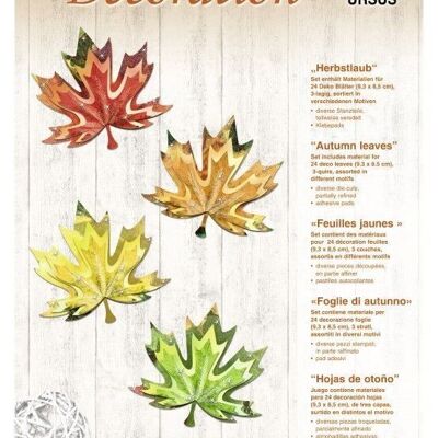 Decoración de papel 3D "Hojas de otoño"