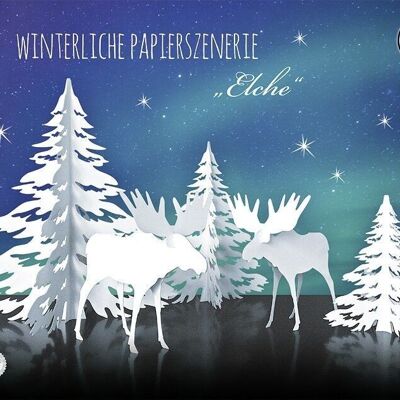 Winter paper scenery "Elche"