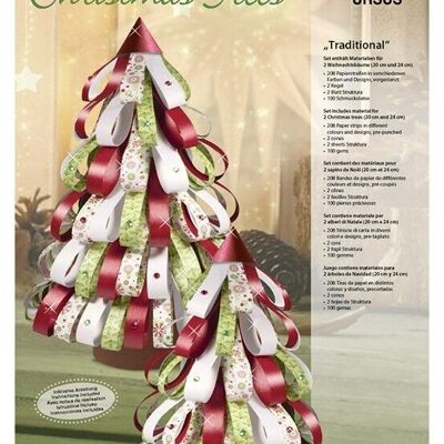 Árboles de Navidad de papel "tradicionales"