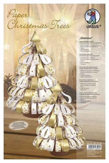 Sapins de Noël en papier "Glamour" 3
