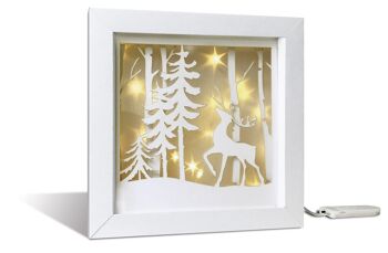 Shadow box "forêt d'hiver" 7