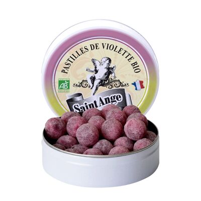 Santo Angelo BIOLOGICO | Caramelle Artigianali | Gusto Viola | Scatola da 50 g