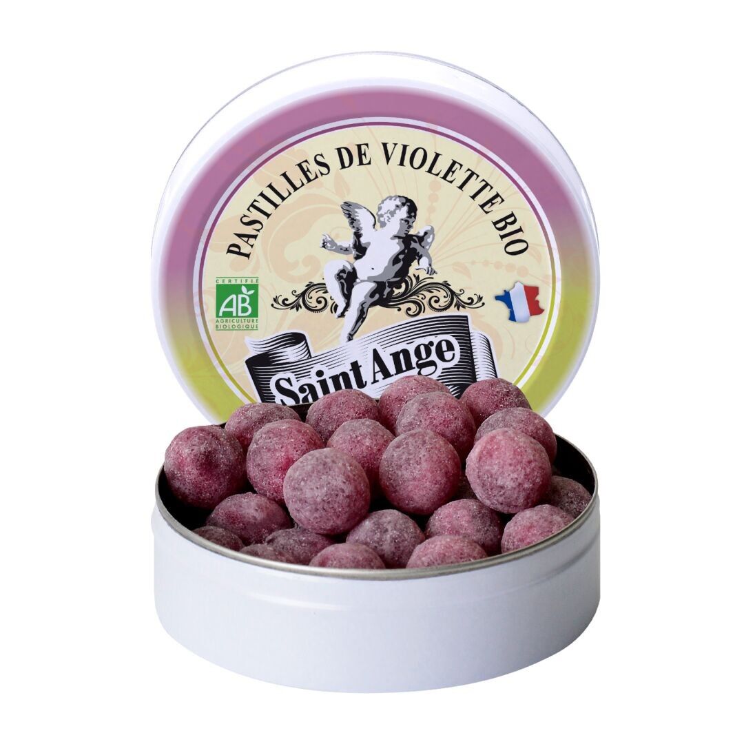 Santo Ángel ORGÁNICO | Dulces Artesanales | Sabor Violeta | caja de 50g