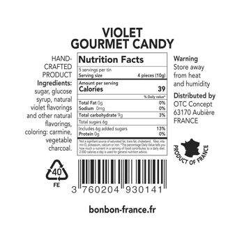 Saint-Ange saveur Violette - boite de 50g 6