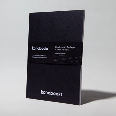 BlackBasic - Gepunktetes Notizbuch A5 - Recyclingpapier