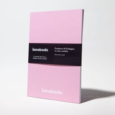 PinkPearl - Gepunktetes Notizbuch A5 - Recyclingpapier
