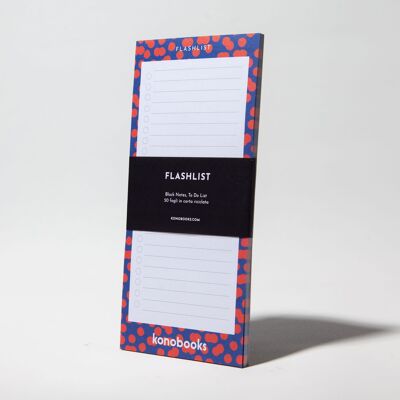 FlashList - Bloc Notes/To Do List - Papier recyclé