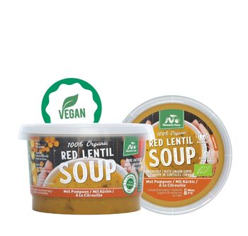 Soupe de Lentilles Rouges 100% Bio au Potiron (225GR)