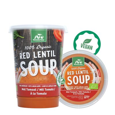 Soupe de Lentilles Rouges 100% Bio à la Tomate (500GR)