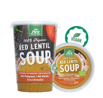 Soupe de Lentilles Rouges 100% Bio au Potiron (500GR)