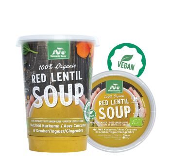 Soupe de Lentilles Rouges 100% Bio au Curcuma & Gingembre (500GR)