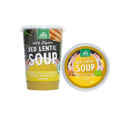 Soupe de Lentilles Rouges 100% Bio au Poulet (500GR)