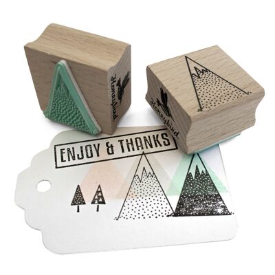 Timbre contour de montagne
