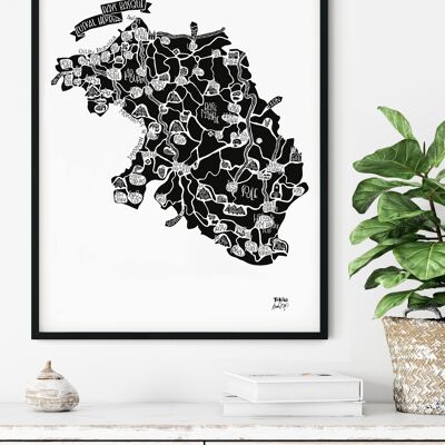 POSTER city map - BASQUE COUNTRY - city map 50x70cm