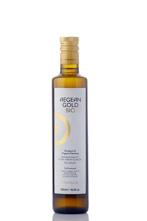 Aegean Gold, 50CL en bouteille, HUILE D'OLIVE EXTRA VIERGE BIOLOGIQUE IGP LESVOS