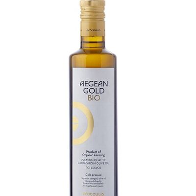 Aegean Gold, 50CL en bouteille, HUILE D'OLIVE EXTRA VIERGE BIOLOGIQUE IGP LESVOS