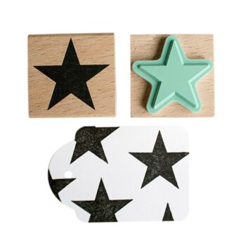 Tampon étoile solide pour décoration créative et projets d'artisanat de Noël 3