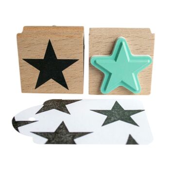 Tampon étoile solide pour décoration créative et projets d'artisanat de Noël 5