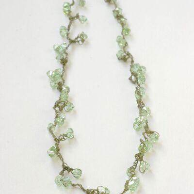 swarovski necklaces, crochet jewelry I