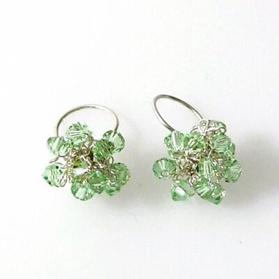 boucles d'oreilles swarovski vert clair o12zi