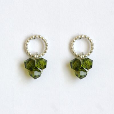 boucles d'oreilles swarovski olive ronde