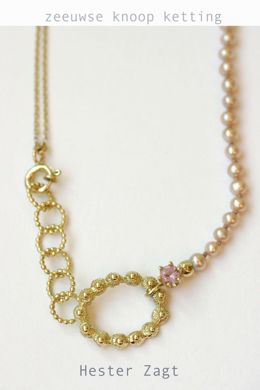 Zeeland necklace oval gold with tourmaline