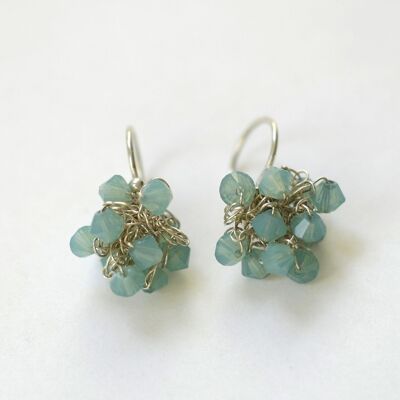 swarovski jewelry, swarovski earrings aquamarine